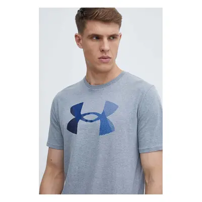 Tričko Under Armour šedá barva, s potiskem