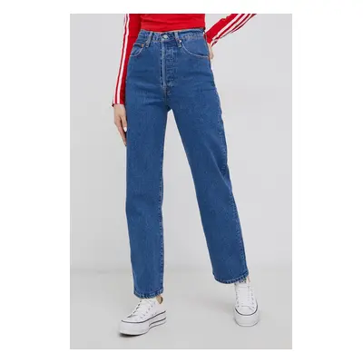 Džíny Levi's Ribcage Straight Ankle dámské, high waist, 72693.0117-MedIndigo