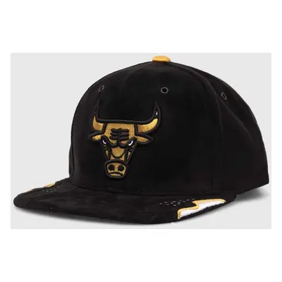 Kšiltovka Mitchell&Ness NBA CHICAGO BULLS černá barva, s aplikací