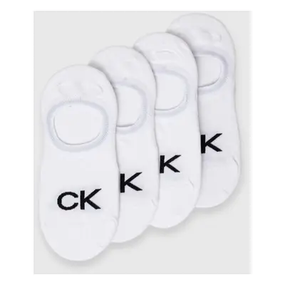 Ponožky Calvin Klein 4-pack dámské, bílá barva, 701220509