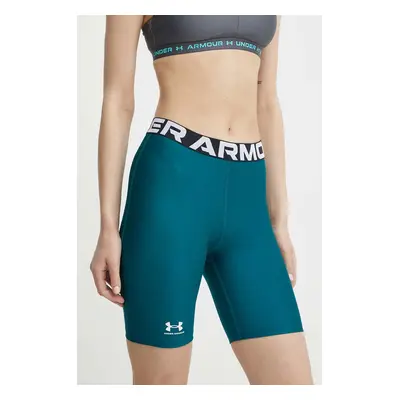 Tréninkové šortky Under Armour HG Authentics zelená barva, s potiskem, medium waist