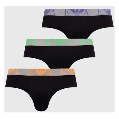 Spodní prádlo Emporio Armani Underwear 3-pack pánské, černá barva, 111734 4R715