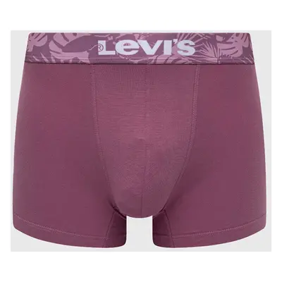 Boxerky Levi's 2-pack pánské, růžová barva