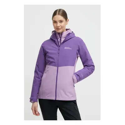 Outdoorová bunda Jack Wolfskin Weiltal 2L JKT fialová barva, 1115942