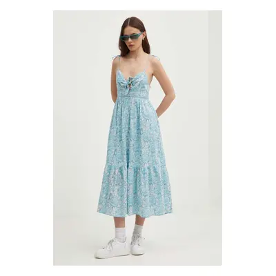 Bavlněné šaty Pepe Jeans MALLORY PRINT midi, PL953533