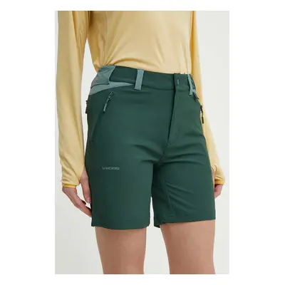 Outdoorové šortky Viking Sequoia zelená barva, medium waist