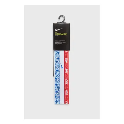 Sada sportovních čelenek Nike (3-pack) bílá barva