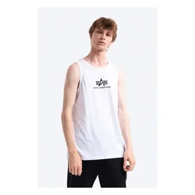 Bavlněné tričko Alpha Industries bílá barva, 126566.09-white