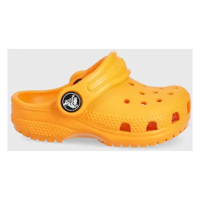 Dětské pantofle Crocs oranžová barva