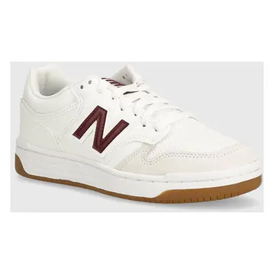 Dětské sneakers boty New Balance GSB480FT bílá barva