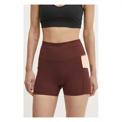 Sportovní šortky Rip Curl Revival dámské, vínová barva, vzorované, high waist