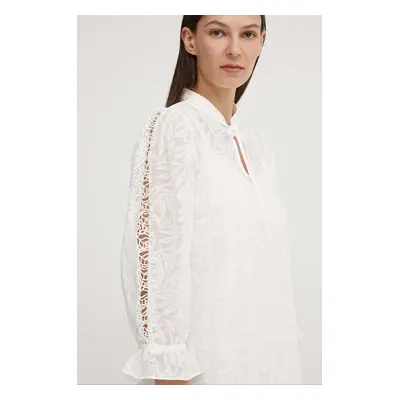 Halenka Bruuns Bazaar MacluraBBImiras blouse dámská, bílá barva, hladká, BBW3995