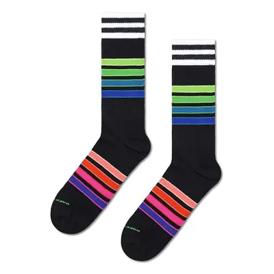 Ponožky Happy Socks Street Stripe Sneaker černá barva