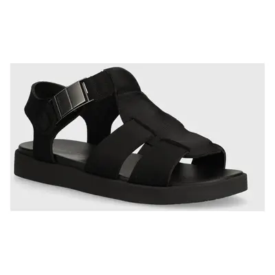 Sandály Calvin Klein FISHERMAN SANDAL NEO pánské, černá barva, HM0HM01415