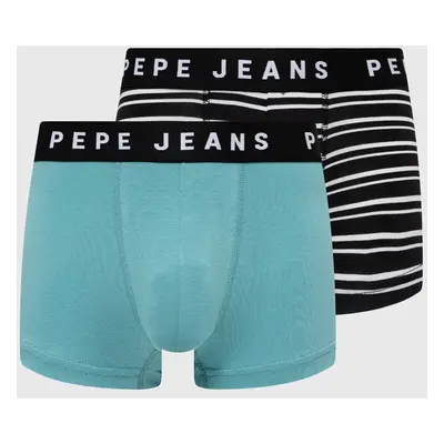 Boxerky Pepe Jeans RETRO STP LR TK 2P 2-pack pánské, černá barva, PMU11142