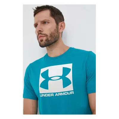 Tričko Under Armour zelená barva, s potiskem, 1329581