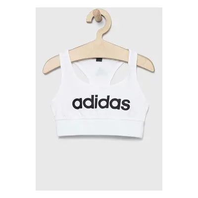 Dětská podprsenka adidas G LIN CR bílá barva