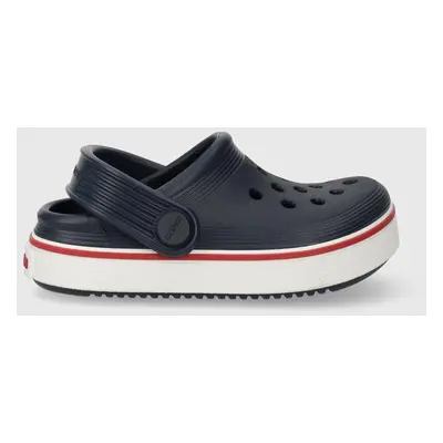 Dětské pantofle Crocs CROCBAND CLEAN CLOG tmavomodrá barva