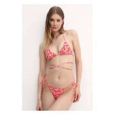 Dvoudílné plavky Rotate SOFT WRAP BIKINI červená barva, mírně vyztužený košík, 1131682989