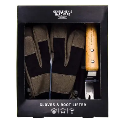 Zahradnický set Gentlemen's Hardware Leather Gloves & Root Lifter 2-pack