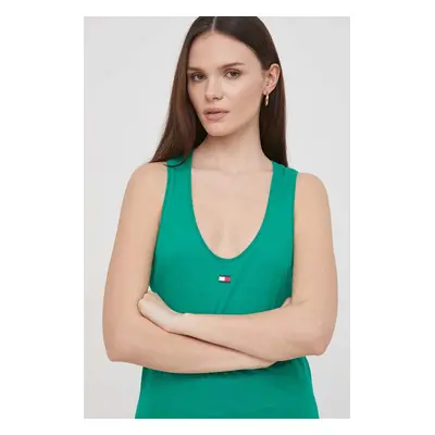 Top Tommy Hilfiger dámský, zelená barva, WW0WW41127