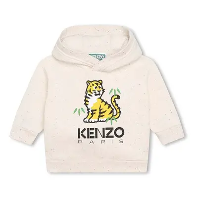 Dětská tepláková souprava Kenzo Kids béžová barva