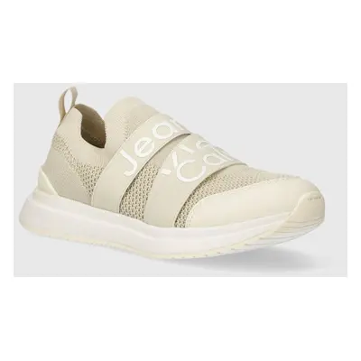 Dětské sneakers boty Calvin Klein Jeans béžová barva