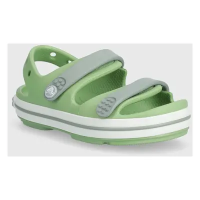 Dětské sandály Crocs CROCBAND CRUISER SANDAL zelená barva