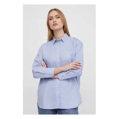 Bavlněná košile Pepe Jeans PAULA relaxed, s klasickým límcem, PL304808