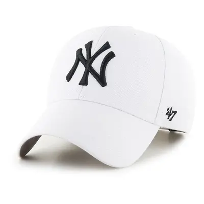 Čepice 47brand MLB New York Yankees bílá barva, s aplikací, B-MVP17WBV-WHF