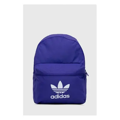 Batoh adidas Originals fialová barva, velký, s potiskem, IS4362