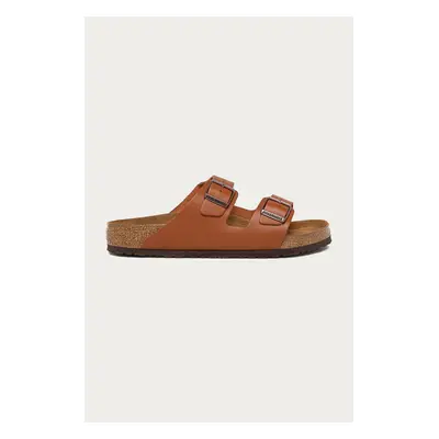 Kožené pantofle Birkenstock Arizona pánské, hnědá barva, 1019019