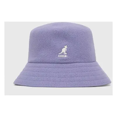 Vlněný klobouk Kangol fialová barva, vlněný