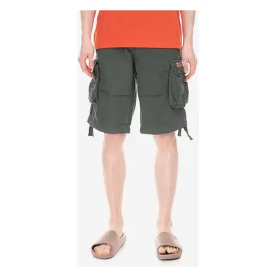 Bavlněné šortky Alpha Industries Jet Short zelená barva, 191200.353-green