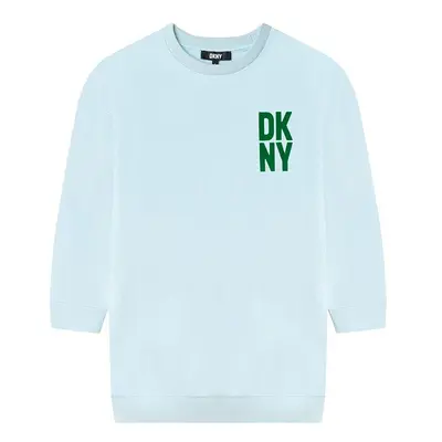 Dívčí šaty Dkny zelená barva, mini, oversize