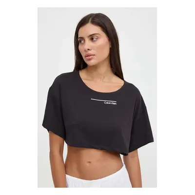 Plážový top Calvin Klein černá barva, KW0KW02478