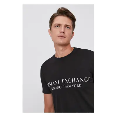 Tričko Armani Exchange pánské, černá barva, s potiskem, 8NZT72 Z8H4Z NOS