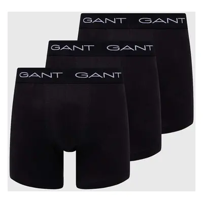 Boxerky Gant 3-pack pánské, černá barva