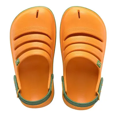 Dětské pantofle Havaianas KIDS CLOG BRASILP oranžová barva