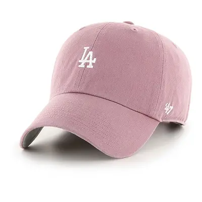 Čepice 47brand MLB Los Angeles Dodgers růžová barva, s aplikací, B-BSRNR12GWS-QC