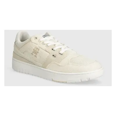 Sneakers boty Tommy Hilfiger TH BASKET STREET SUMMER béžová barva, FM0FM05074