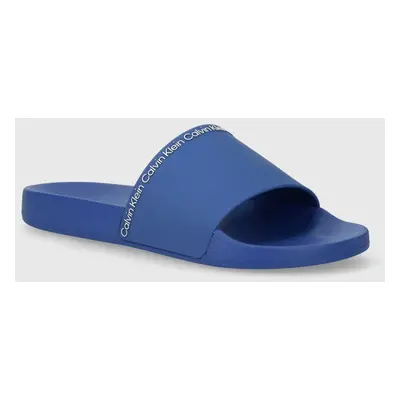 Pantofle Calvin Klein POOL SLIDE RUBBER pánské, HM0HM00981