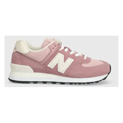 Sneakers boty New Balance 574 růžová barva, U574BWE