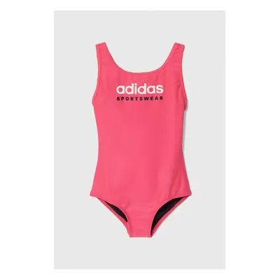 Jednodílné dětské plavky adidas Performance SPW UBSUIT KIDS růžová barva