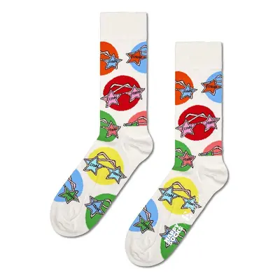 Ponožky Happy Socks x Elton John Glasses béžová barva