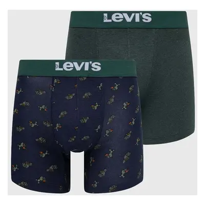 Boxerky Levi's 2-pack pánské, tmavomodrá barva