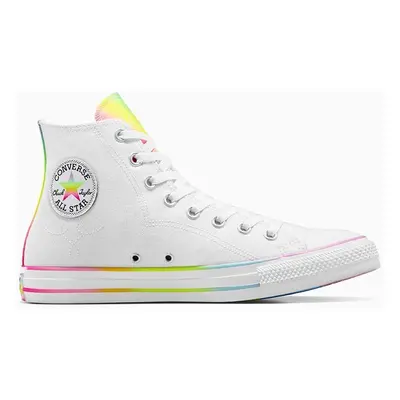 Kecky Converse Chuck Taylor All Star Hi Pride bílá barva, A10216C