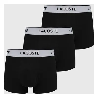 Boxerky Lacoste (3-pack) pánské, černá barva