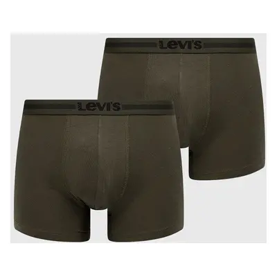 Boxerky Levi's ( 2-pak) pánské, zelená barva, 37149.0735-khaki