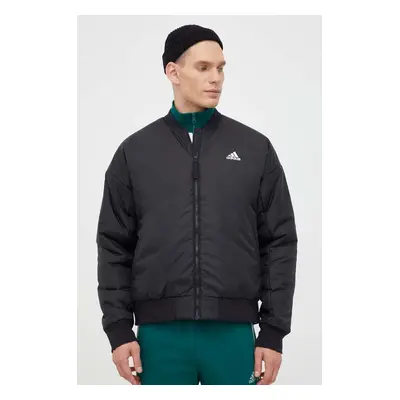 Bomber bunda adidas černá barva, přechodná, IK0526